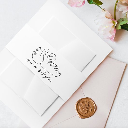 Doodle La Dolce Vita Wedding Suite Uitnodiging Uitnodigingen Wikkel