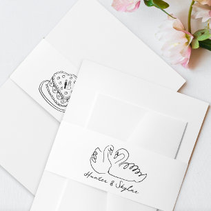 Doodle La Dolce Vita Wedding Suite Uitnodiging Uitnodigingen Wikkel