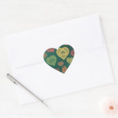 Doodle & Lace Sunset Leaf harten Hart Sticker (Envelop)