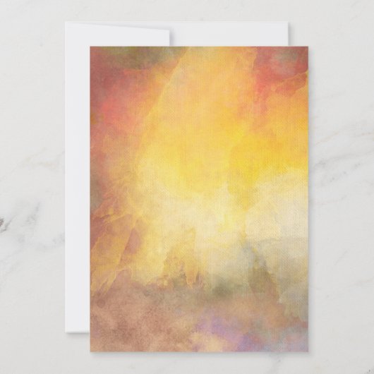 Doodle Leaves en Berries Thanksgiving Diner Kaart (Achterkant)