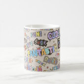 Doodle Lettering Words Cool Fun hand getekend Koffiemok (Center)