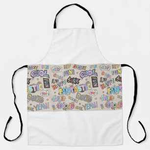 Doodle Lettering Words Cool Fun  hand getekend Schort