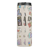 Doodle Lettering Words Cool Fun  hand getekend Thermosbeker (Achterkant)