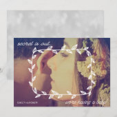 Doodle lijst zwangerschaps- aankondigingskaart