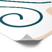 Doodle Line Style Moderne kunst aan de muur Poster (Hoek)