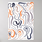 Doodle Line Style Moderne kunst aan de muur Poster (Voorkant)