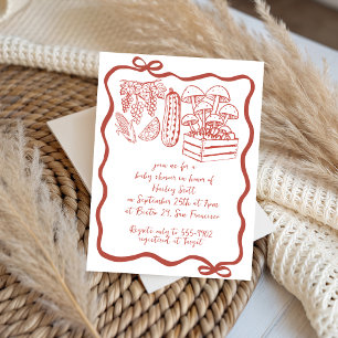 doodle Lokaal gegroeid Farmer's Market Baby shower Kaart