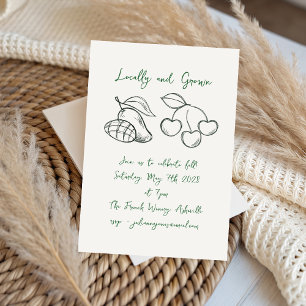 doodle Lokaal gegroeid Farmer's Market Baby shower Kaart