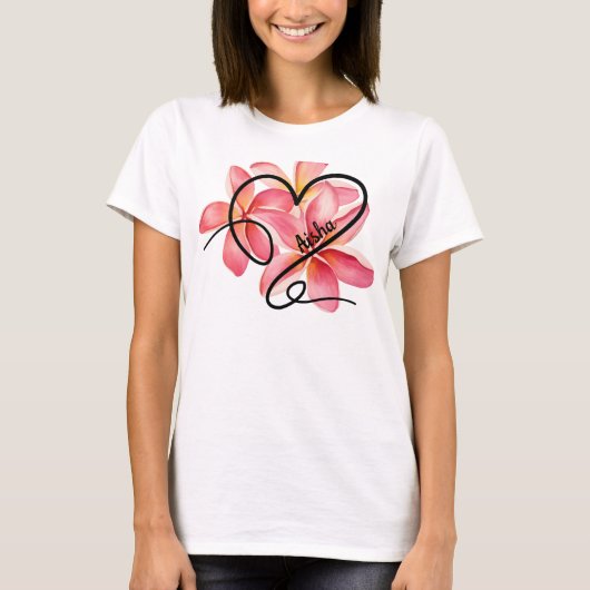 Doodle Love Hart & Bloemen T-shirt (Voorkant)