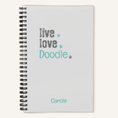 Doodle Lover Live Liefde Hard Hoesje Spiral Notiti Notitieboek (Voorkant)
