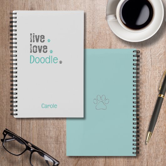 Doodle Lover Live Liefde Hard Hoesje Spiral Notiti Notitieboek