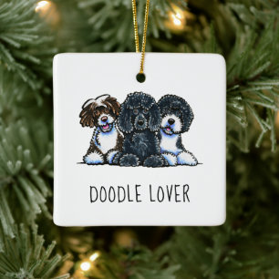 Doodle Lover Persoonlijke Kerstmis Keramisch Ornament