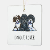 Doodle Lover Persoonlijke Kerstmis Keramisch Ornament (Links)
