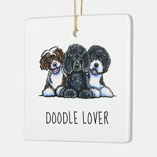 Doodle Lover Persoonlijke Kerstmis Keramisch Ornament (Links)