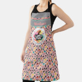 Doodle Lunchtijd Garde Pastelkleurige Sticker Schort (Insitu)
