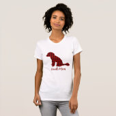 Doodle mam Labradoodle in Buffalo Check Pset T-Sh T-shirt (Voorkant volledig)