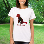 Doodle mam Labradoodle in Buffalo Check Pset T-shirt