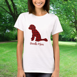 Doodle mam Labradoodle in Buffalo Check Pset T-shirt