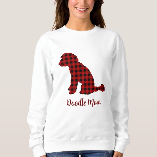Doodle mam Labradoodle in Buffalo Check Pset Trui (Voorkant)