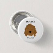 Doodle Mama Goldendole Ronde Button 3,2 Cm (Voorkant /achterkant)