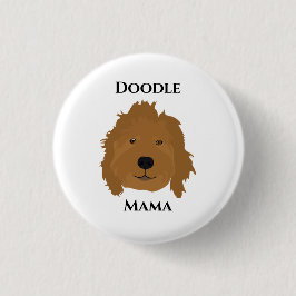 Doodle Mama Goldendole Ronde Button 3,2 Cm