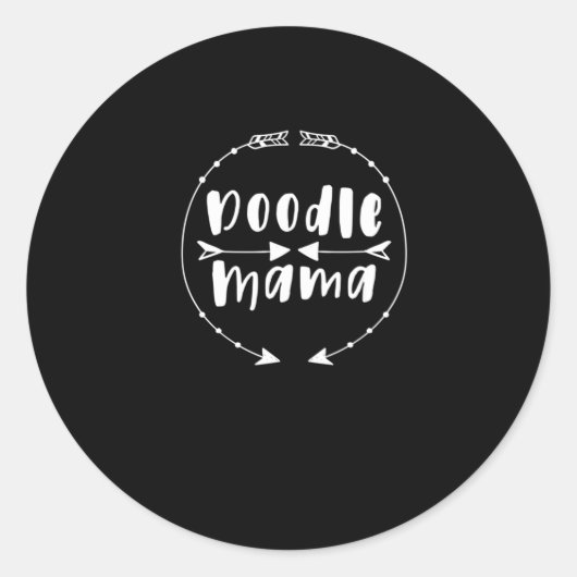 Doodle Mama T-Shirt Golden Doodle Ma Labradoodle Ronde Sticker (Voorkant)