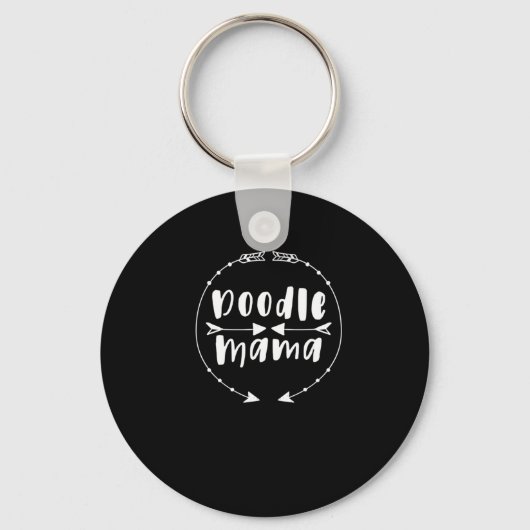 Doodle Mama T-Shirt Golden Doodle Ma Labradoodle Sleutelhanger (Voorkant)