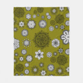 Doodle Mandelas op het Groene Gordijn Fleece Deken (Voorkant)