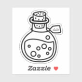 Doodle met flesje sticker (Vel)
