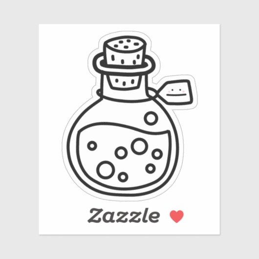 Doodle met flesje sticker (Vel)