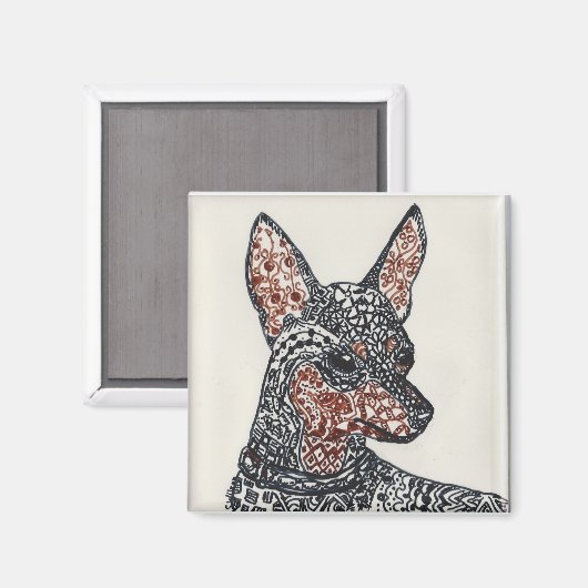 Doodle Mini Pin Magneet (Voorkant / Achterkant)