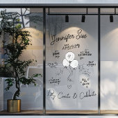 Doodle moderne ballon Happy Birthday Raamsticker