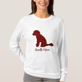 Doodle Moeder Labradoodle In Buffalo Check Plaid  T-shirt