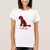 Doodle Moeder Labradoodle In Buffalo Geruite T-shirt (Voorkant)
