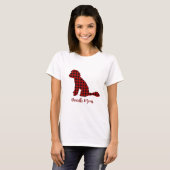 Doodle Moeder Labradoodle In Buffalo Geruite T-shirt (Voorkant volledig)