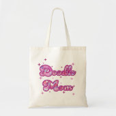 Doodle Moeder Roze Harten Gepersonaliseerde Naam Tote Bag (Voorkant)