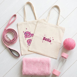 Doodle Moeder Roze Harten Gepersonaliseerde Naam Tote Bag