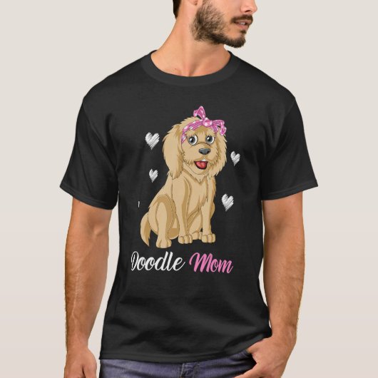 Doodle Mom Funny And Cute Goldendoodle For Mom Mot T-shirt (Voorkant)