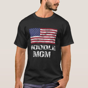 Doodle Mom USA Patriottische Vlag Goldendoodle Lab T-shirt