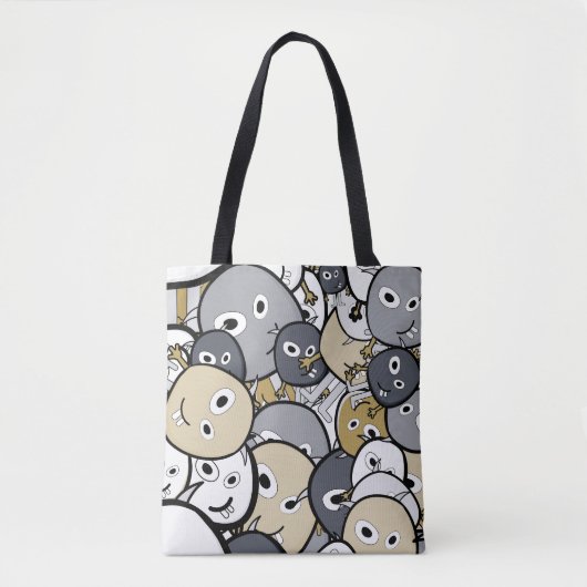 Doodle monsters tote bag (Voorkant)
