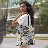 Doodle monsters tote bag