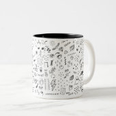 Doodle Mug Tweekleurige Koffiemok (Voorkant rechts)