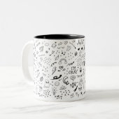 Doodle Mug Tweekleurige Koffiemok (Voorkant links)