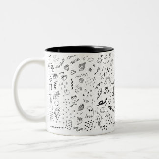 Doodle Mug Tweekleurige Koffiemok