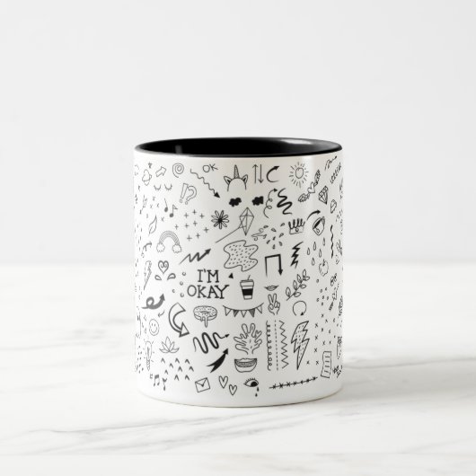 Doodle Mug Tweekleurige Koffiemok (Center)