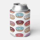 Doodle multi-gekleurde donuts achtergrond. blikjeskoeler (Blikje Voorkant)