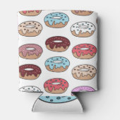 Doodle multi-gekleurde donuts achtergrond. blikjeskoeler (Achterkant)