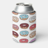 Doodle multi-gekleurde donuts achtergrond. blikjeskoeler (Blikje Achterkant)