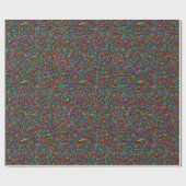 Doodle (Multi-on Black) dragerpapier Cadeaupapier (Vlak)