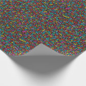 Doodle (Multi-on Black) dragerpapier Cadeaupapier (Hoek)